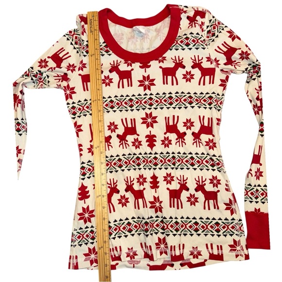Hannah Anderson Christmas Pj Set women's Size Small Organic Cotton Dear Deer - Picture 4 of 12